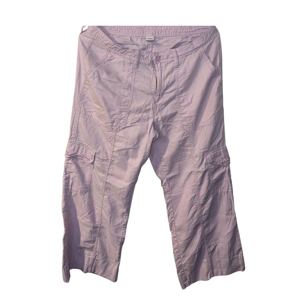Arizona Jean Co. Cropped Cargo Pants Lavender Size 11 Utility Streetwear Relaxed